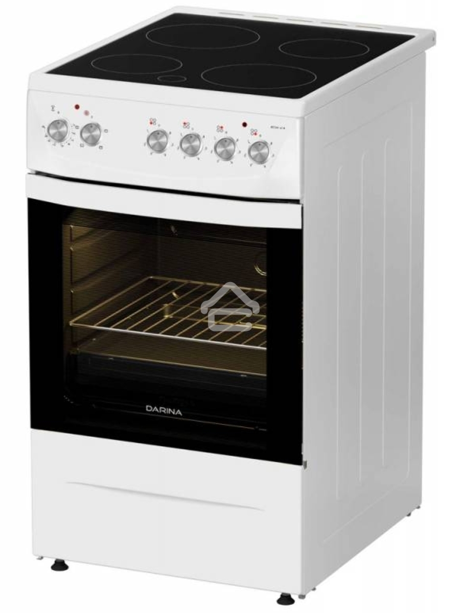 Плита электрическая Darina 1D5 EC 241 614 W белый/черный, конфорок 4 шт, духовка 50 л, 50 см x 85 см x 60 см