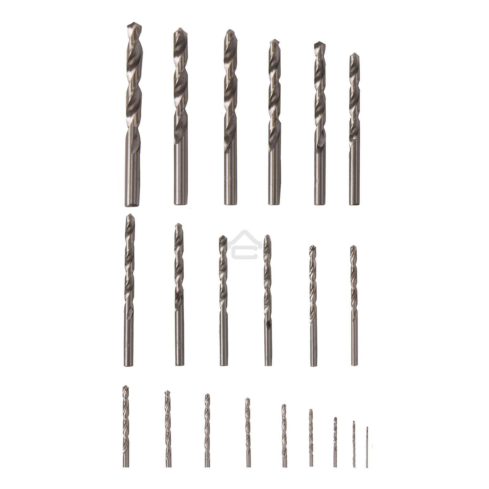 Набор сверл по металлу Сибртех, 1-10 мм (через 0,5 мм,3.2,4.8 мм), HSS, 21шт, мет.бокс, цилин.хв