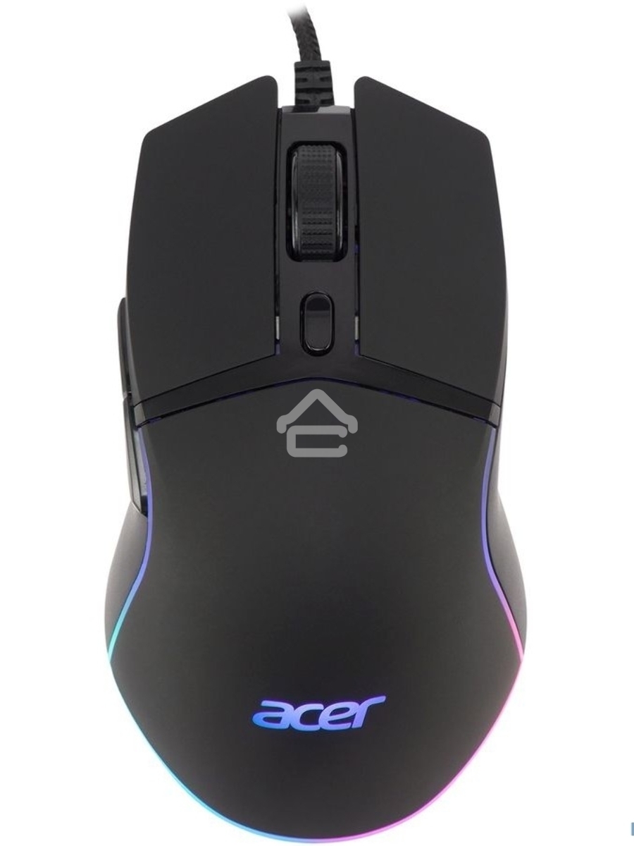 Мышь проводная Acer OMW121 черный, 6400 dpi, USB, кнопки - 6