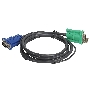 Кабель KVM ATEN 2L-5201U USB(тип А Male)+HDB15(Male) <->  SPHD15(Male) 1,2м., черный.