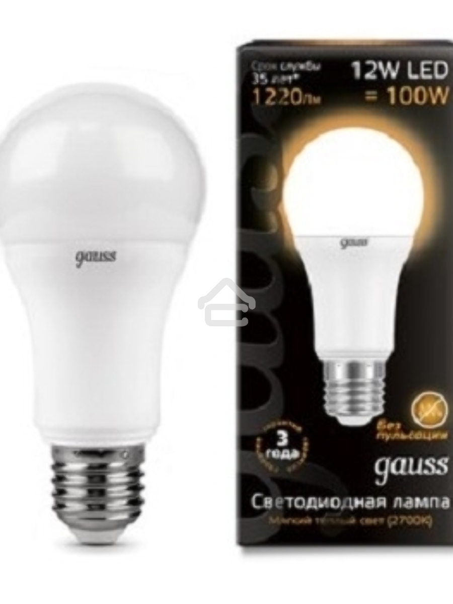 Лампа светодиодная GAUSS LD102502112LED A60 globe 12W E27 2700K