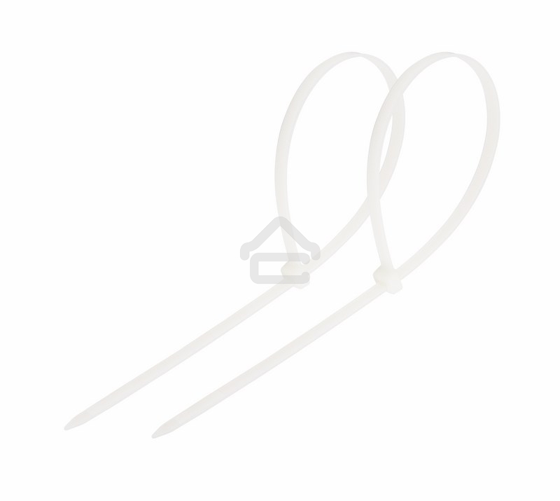 Хомут-стяжка кабельная нейлоновая Rexant 200x7,6 мм, белая, упаковка 100 шт.