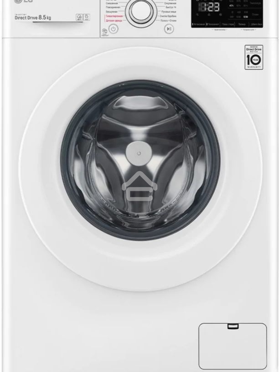 Стиральная машина LG F2V3GS3W белый, загрузка фронтальная 8,5 кг, 1200 об/мин., класс: А