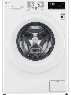 Стиральная машина LG F2V3GS3W белый, загрузка фронтальная 8,5 кг, 1200 об/мин., класс: А