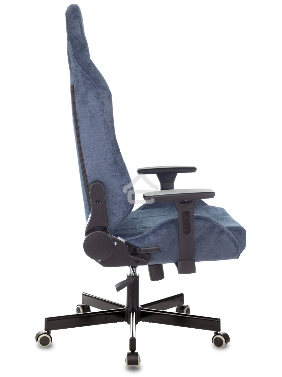 Кресло игровое Knight N1 Fabric синий Light-27 с подголов. крестовина металл