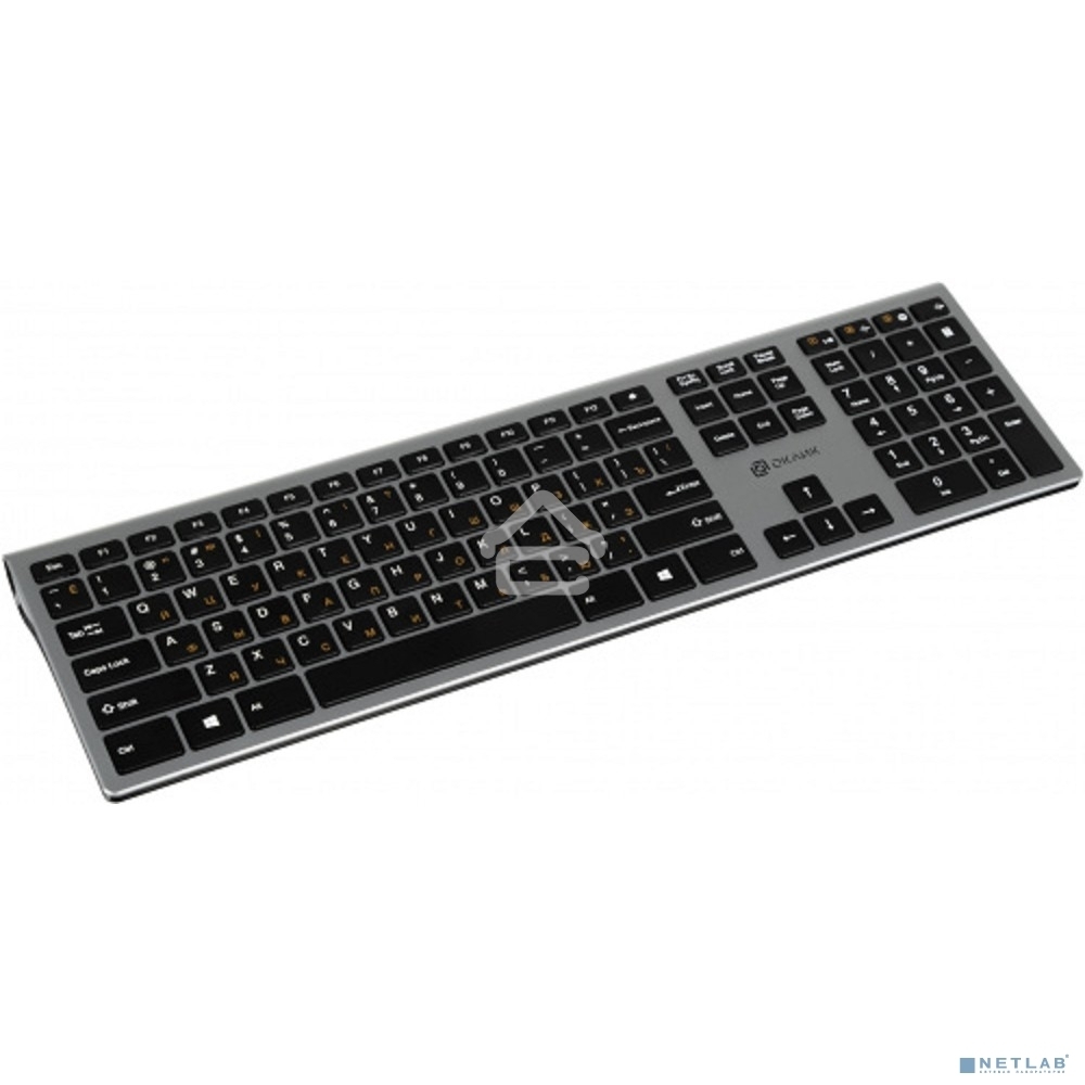 Клавиатура беспроводная Oklick 890S серый USB slim