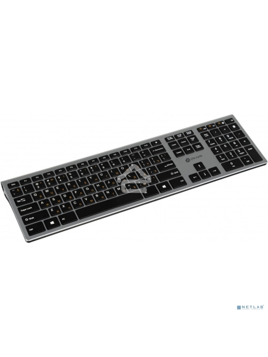 Клавиатура Oklick 890S серый USB беспроводная slim