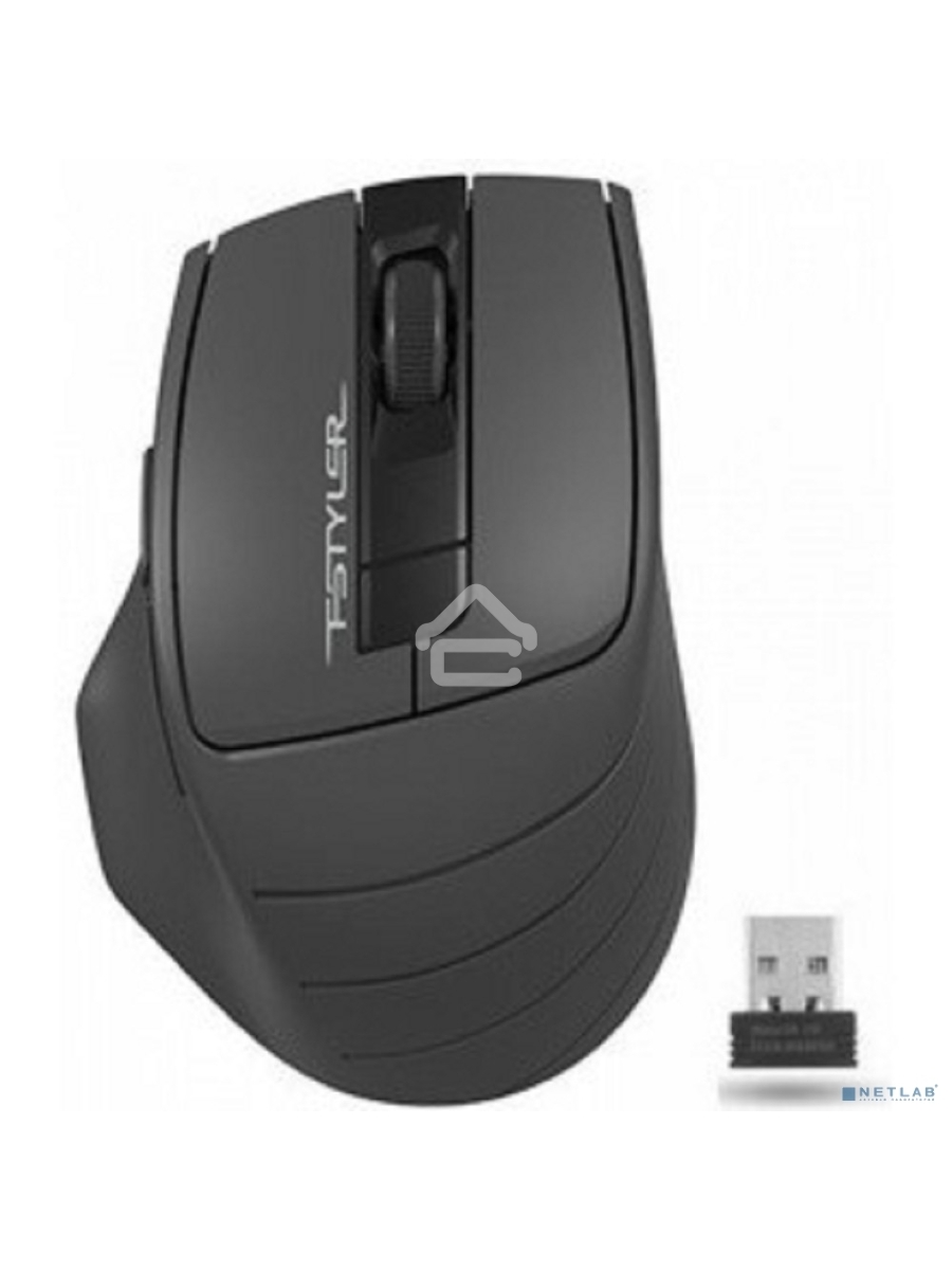 Мышь беспроводная A4Tech Fstyler FG30 серый, 2000 dpi, радиоканал, USB, кнопки - 5