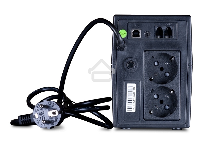 Источник бесперебойного питания ExeGate Power Smart ULB-800 LCD 800VA, черный, 2 евророзетки, USB