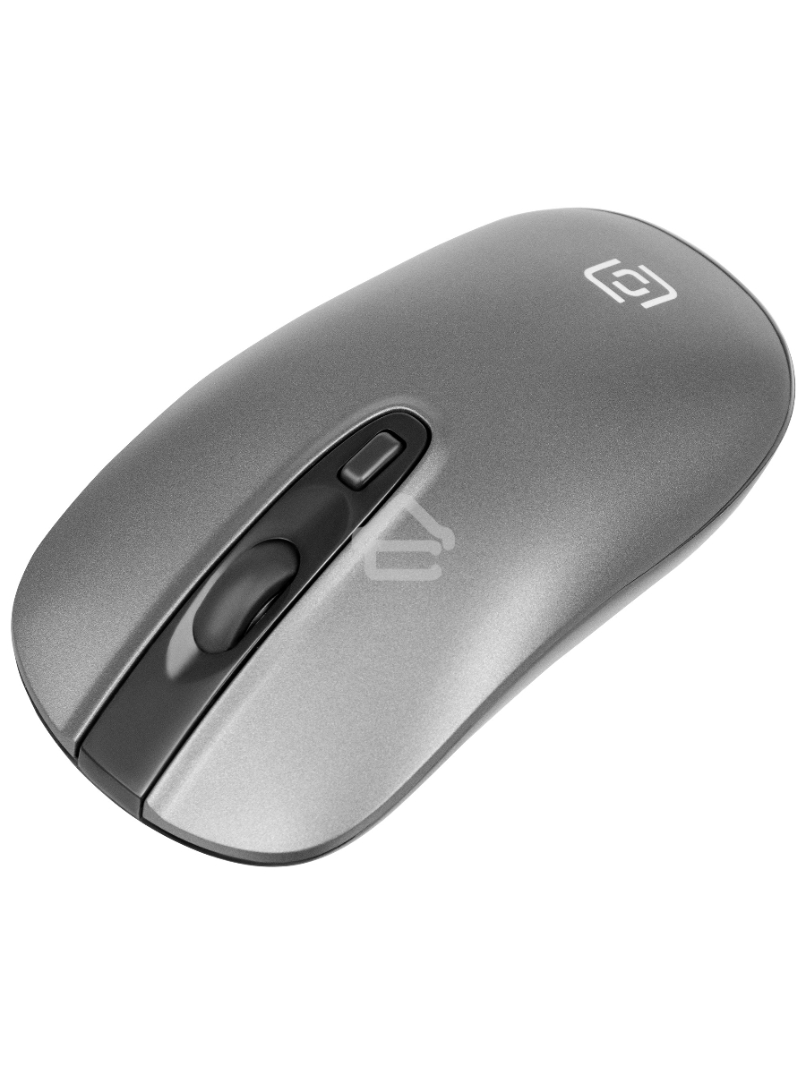 Клавиатура + мышь Оклик 300M клав:серый мышь:серый/черный USB беспроводная slim