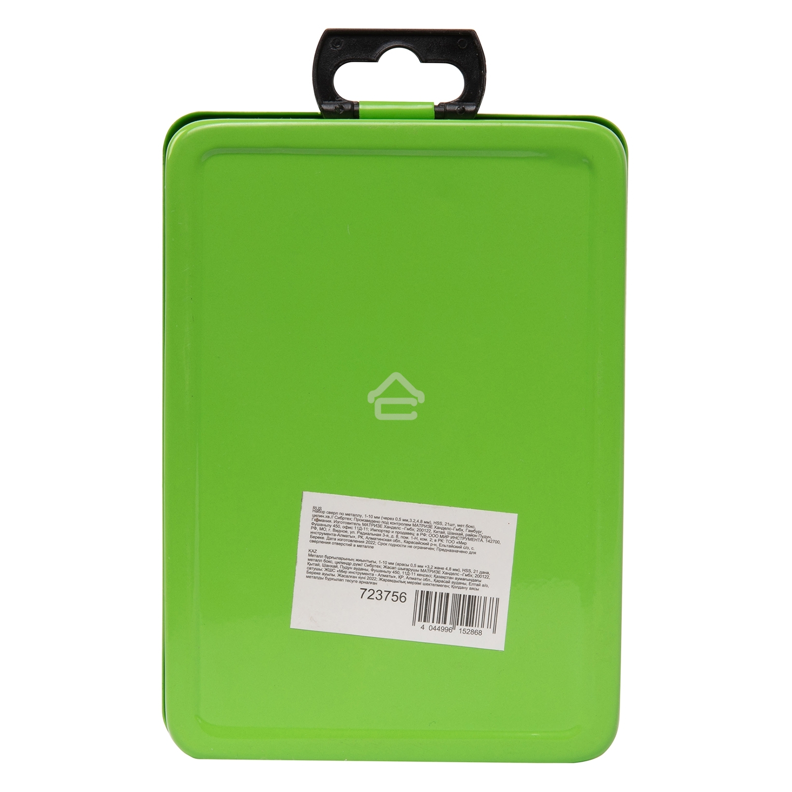 Набор сверл по металлу Сибртех, 1-10 мм (через 0,5 мм,3.2,4.8 мм), HSS, 21шт, мет.бокс, цилин.хв