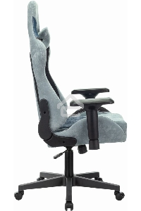 Кресло игровое Бюрократ VIKING 7 KNIGHT BL FABRIC синий текстиль/эко.кожа крестовина металл/пластик