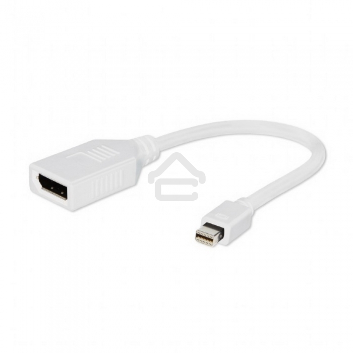 Переходник Gembird Переходник miniDisplayPort - DisplayPort, 20M/20F, длина 16см, белый (A-mDPM-DPF-001-W)