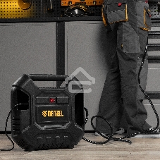 Компрессор воздушный Denzel DL1100 1,1 кВт, 180 л/мин, с набором аксессуаров 58005