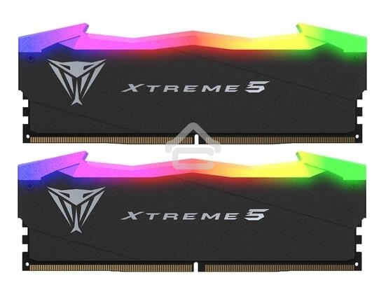 Оперативная память Patriot Viper Xtreme 5, DDR5, 48GB (2x24GB), 7600MHz, CL36, DIMM, с радиаторами, черный