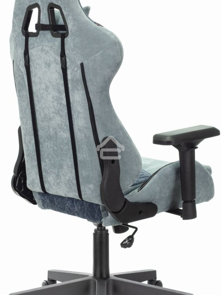 Кресло игровое Бюрократ VIKING 7 KNIGHT BL FABRIC синий текстиль/эко.кожа крестовина металл/пластик