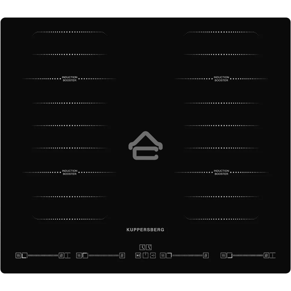 Встраиваемая электрическая панель Kuppersberg ICS 644 60 см, индукция, 4 конфорки, Flexi-zone, черный