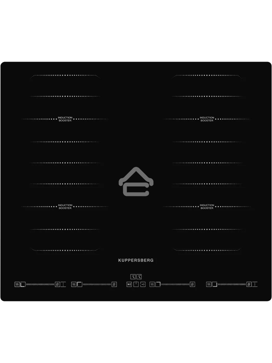 Встраиваемая электрическая панель Kuppersberg ICS 644 60 см, индукция, 4 конфорки, Flexi-zone, черный цвет