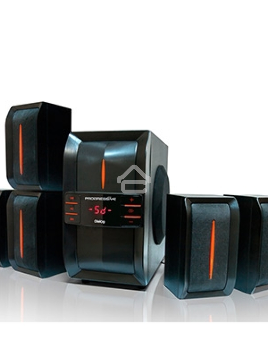 Колонки Dialog Progressive AP-540 BLACK {акустические колонки 5.1, 40W+5*12W RMS, USB+SD reader}