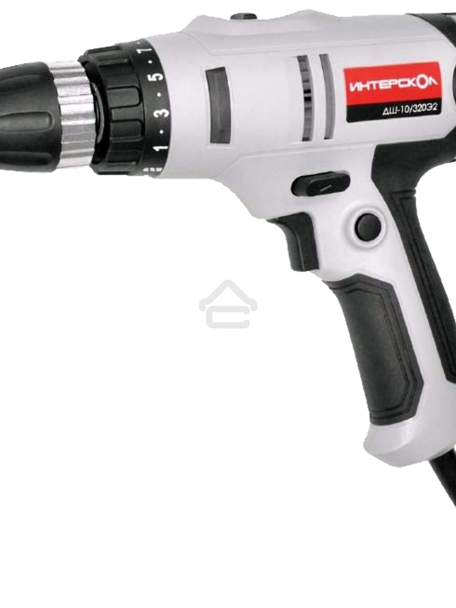 Дрель-шуруповерт ИНТЕРСКОЛ ДШ-10/320Э2, Сетевая, 320Вт