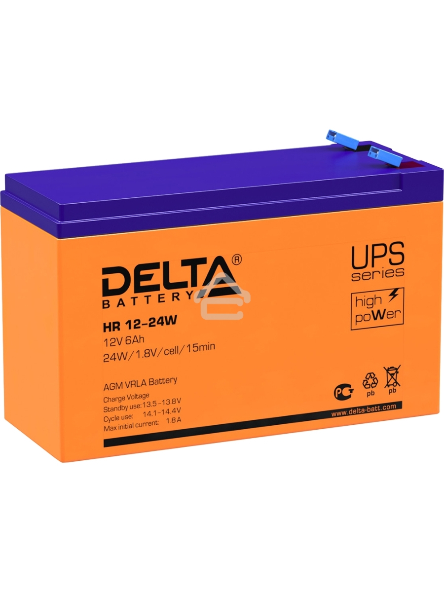 Батарея Delta HR 12-24 W (12V, 6Ah)
