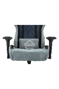 Кресло игровое Бюрократ VIKING 7 KNIGHT BL FABRIC синий текстиль/эко.кожа крестовина металл/пластик