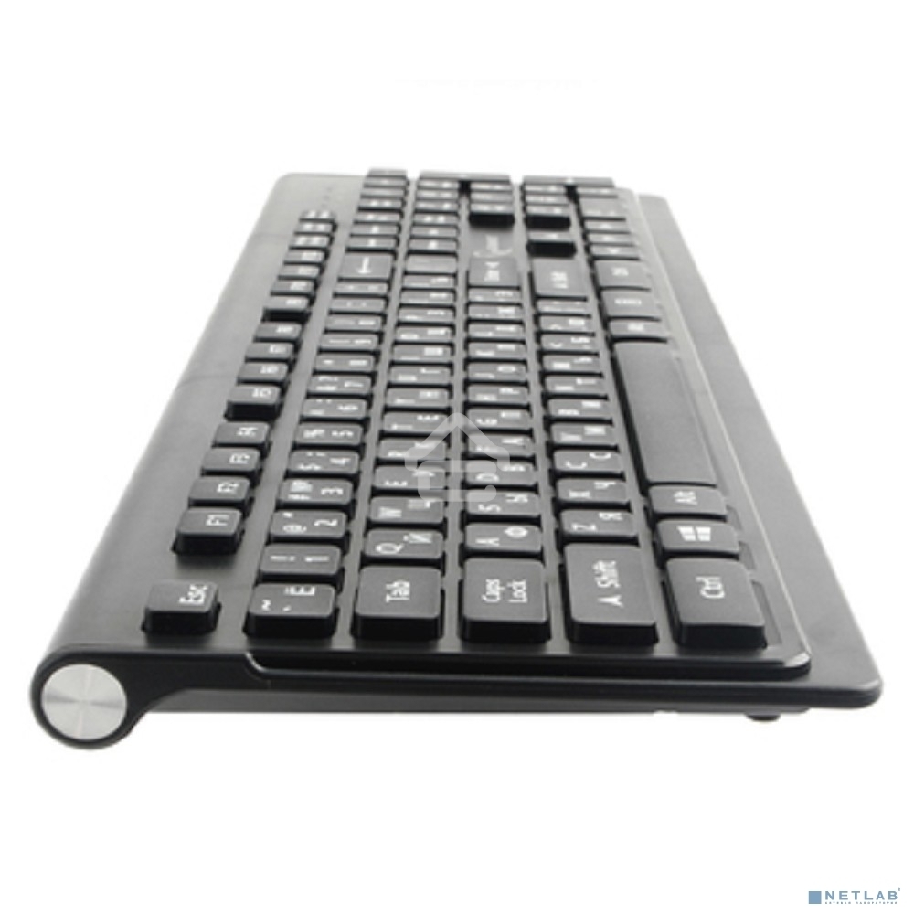 Комплект клавиатура+мышь беспроводные Gembird KBS-7200, черный, 2.4ГГц/10м, 1600 DPI, мини-приемник- USB