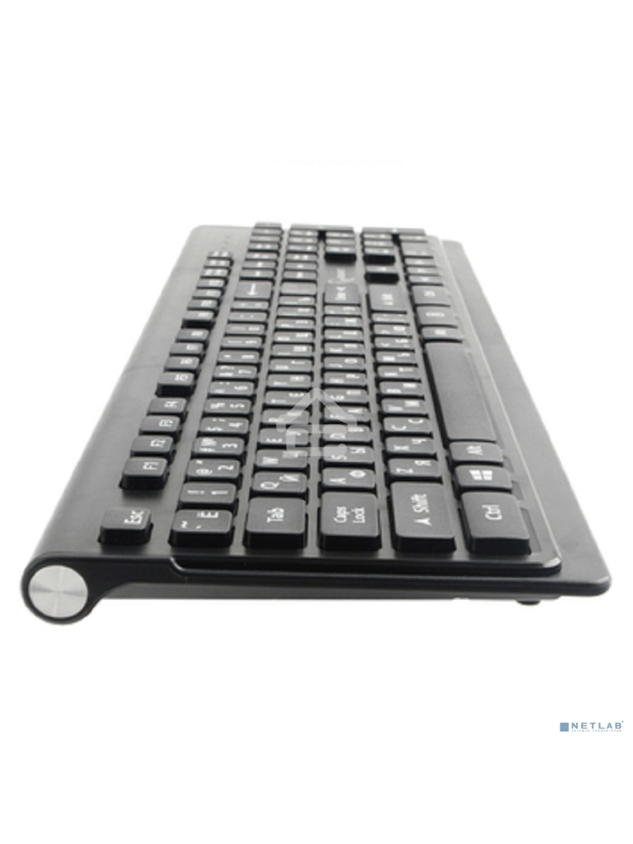 Комплект клавиатура+мышь беспроводные Gembird KBS-7200, черный, 2.4ГГц/10м, 1600 DPI, мини-приемник- USB