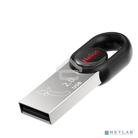 Флешка USB Netac UM2 (NT03UM2N-032G-20BK), 32Gb, USB 2.0, R/W 100/40, серебристый/черный