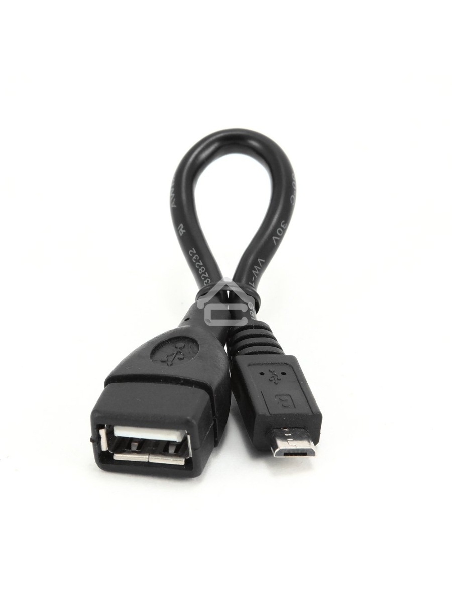 Кабель Gembird/Cablexpert A-OTG-AFBM-001 AF/MicroBM, Кабель USB 2.0 OTG , 0.15м, пакет