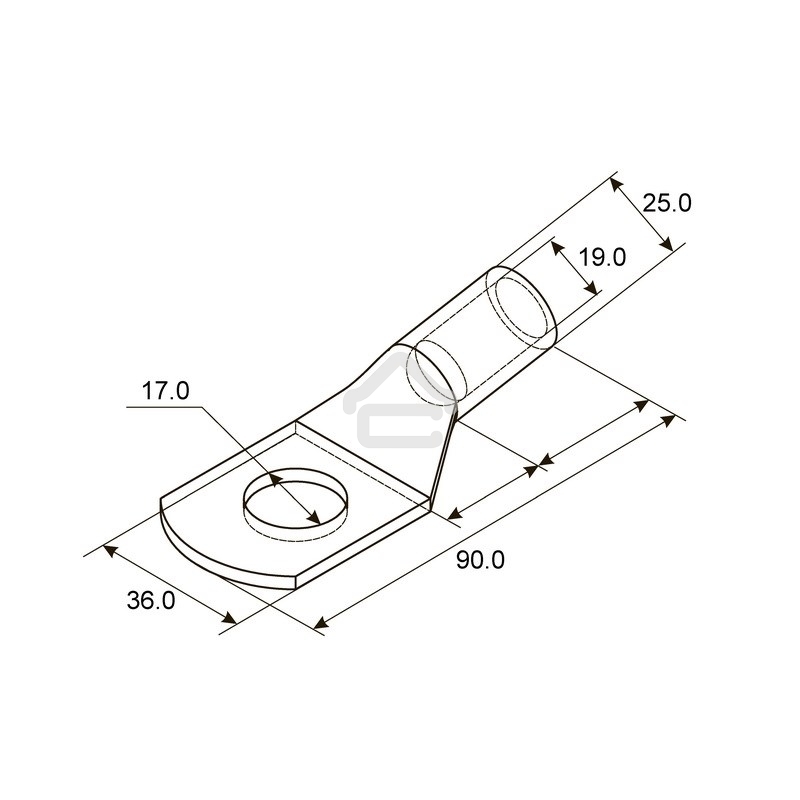 Наконечник ТМЛ 150–16–19 (150 мм² - Ø 16 мм) ГОСТ 7386-80 (в упак. 2 шт.) Rexant