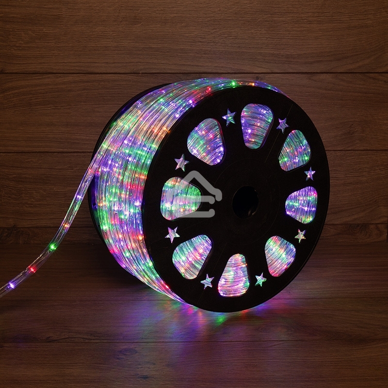 Дюралайт LED, свечение с динамикой (3W) - мульти (RYGB), 24 LED/м, бухта 100м