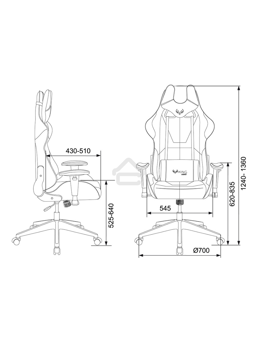 Кресло игровое Бюрократ VIKING 5 AERO LGREEN черный/салатовый искусственная кожа