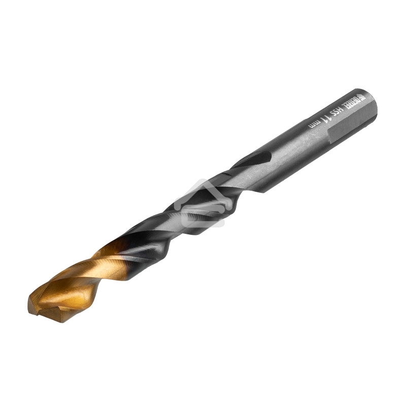 Сверло по металлу, 11 мм, HSS-Tin, Golden Tip, 6 шт. Denzel