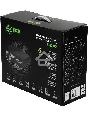 Проектор Cactus CS-PRO.02B.WUXGA-W LCD 3000Lm (1920x1080) 2000:1 ресурс лампы:30000часов 2xUSB typeA 1xHDMI 4.2кг