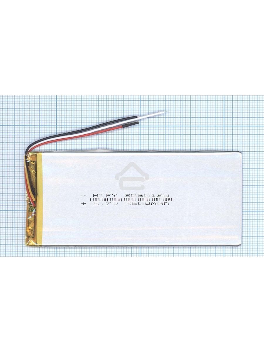 Аккумулятор Li-Pol (батарея) 3*60*130мм 3pin 3.7V/3500mAh
