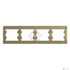 Рамка 4-м Glossa горизонт. титан SchE GSL000404