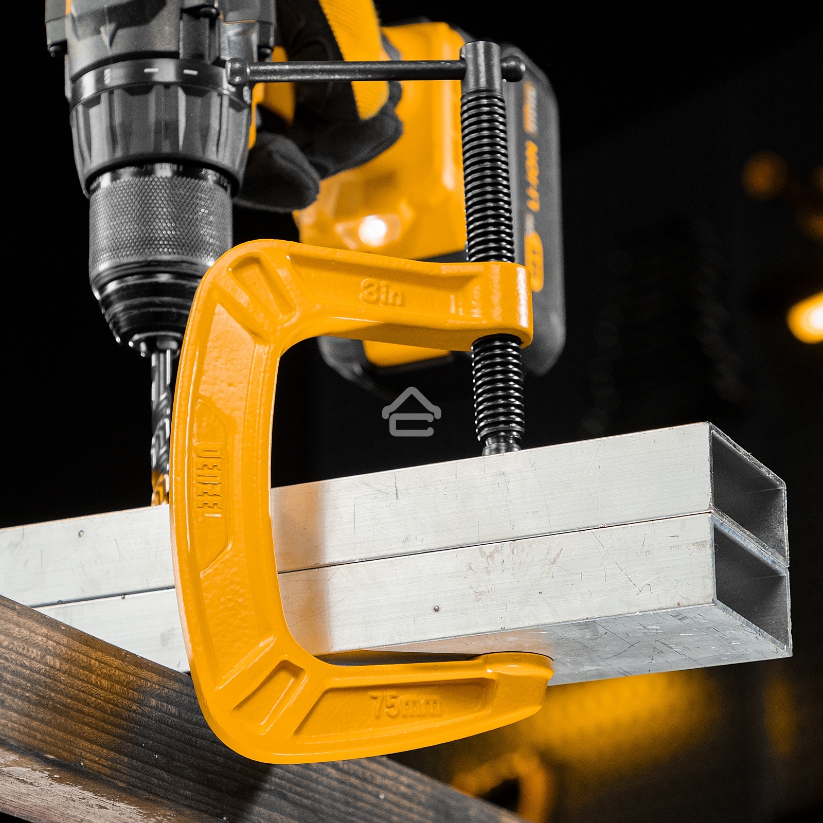 Струбцина Denzel G-образная усиленная, 75 мм