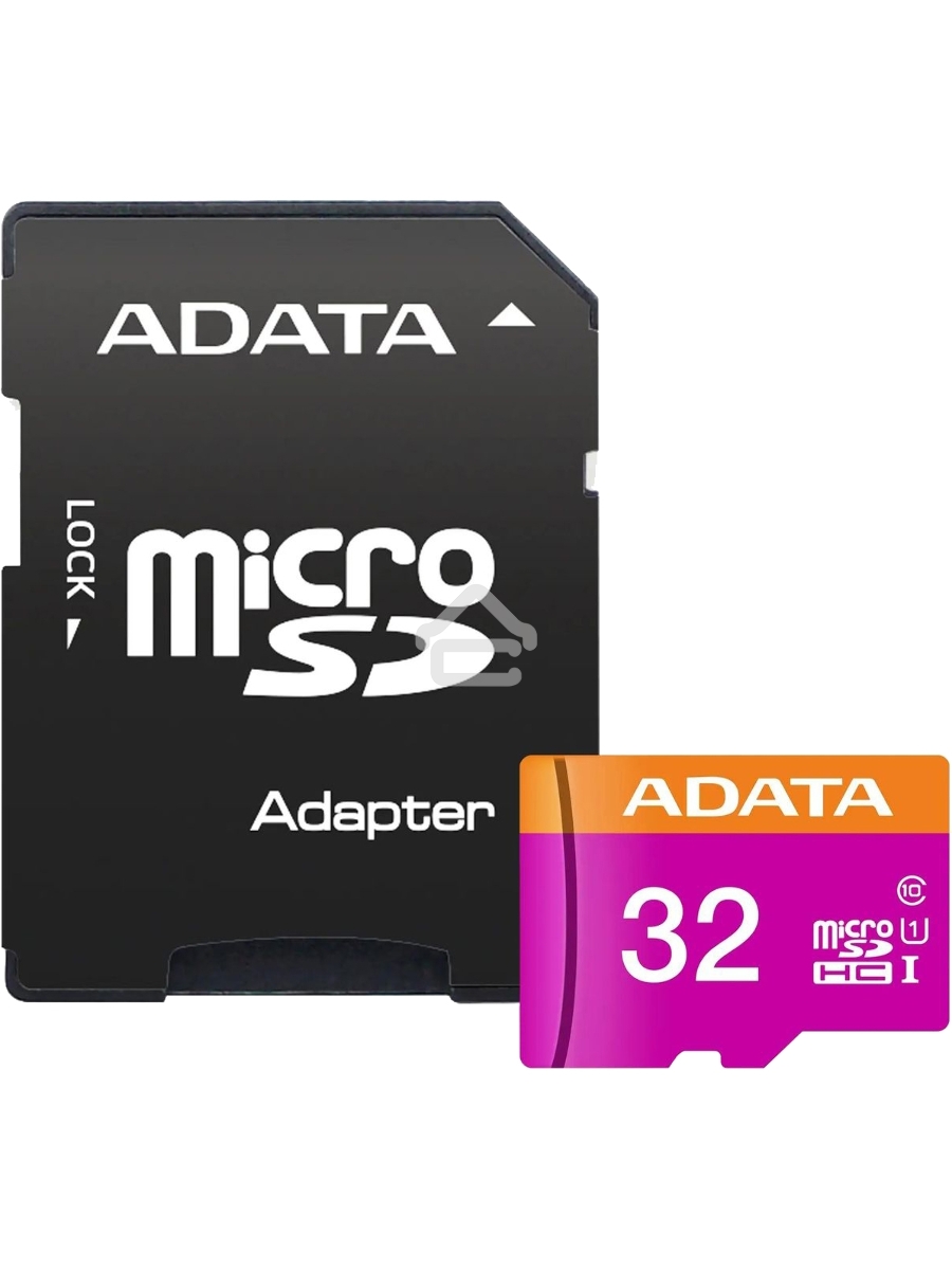 Флеш карта microSDHC 32GB ADATAUHS-1 CL10 (AUSDH32GUICL10-RA1) + SD adaptor