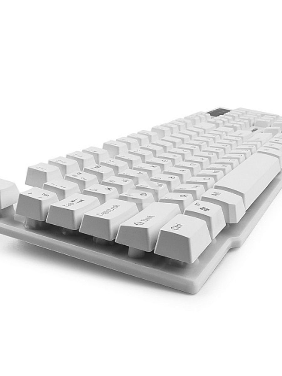 Клавиатура Гарнизон GK-200, USB, белый, механизированные клавиши