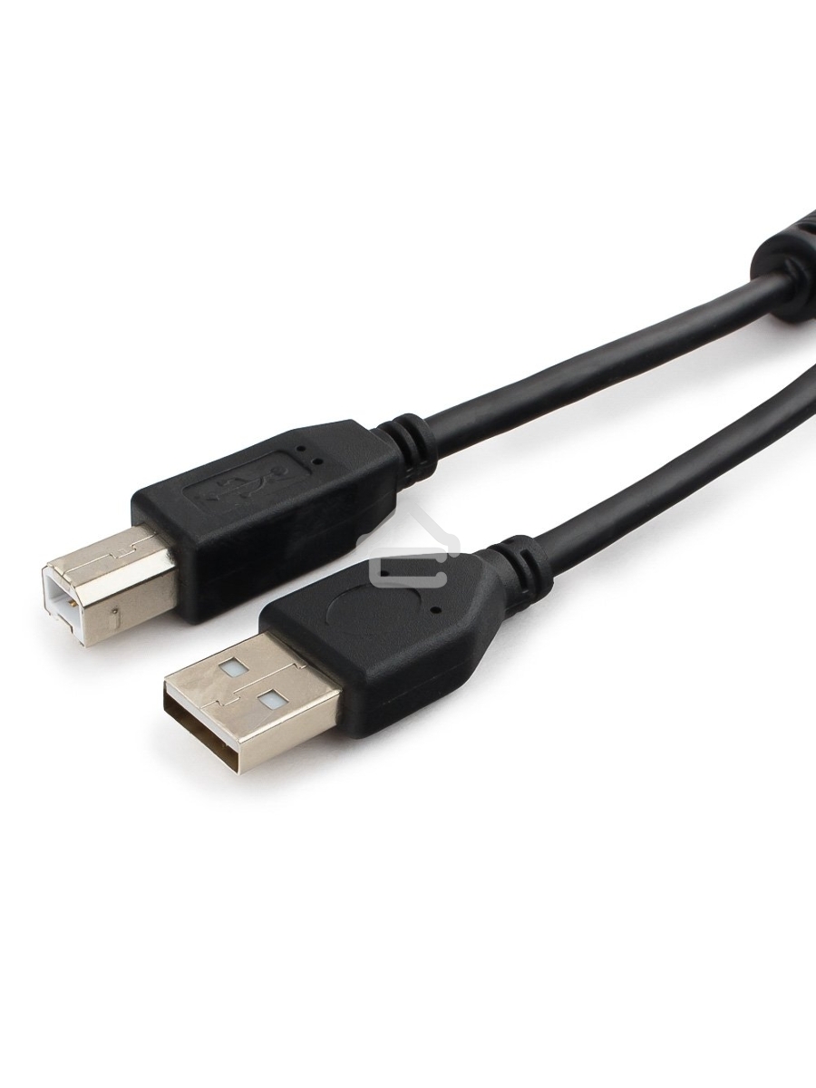 Кабель USB 2.0 Pro Cablexpert CCF2-USB2-AMBM-6, AM/BM, 1.8м, экран, 2феррит.кольца, черный, пакет