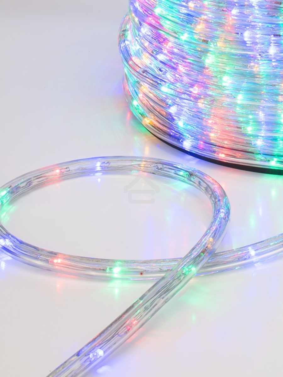 Дюралайт LED, свечение с динамикой (3W) - мульти (RYGB), 24 LED/м, бухта 100м