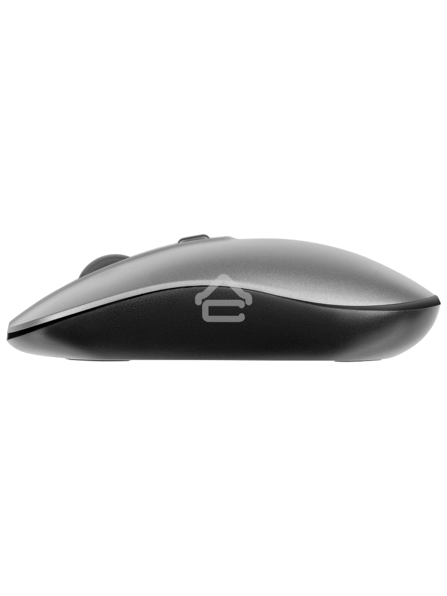Клавиатура + мышь Оклик 300M клав:серый мышь:серый/черный USB беспроводная slim