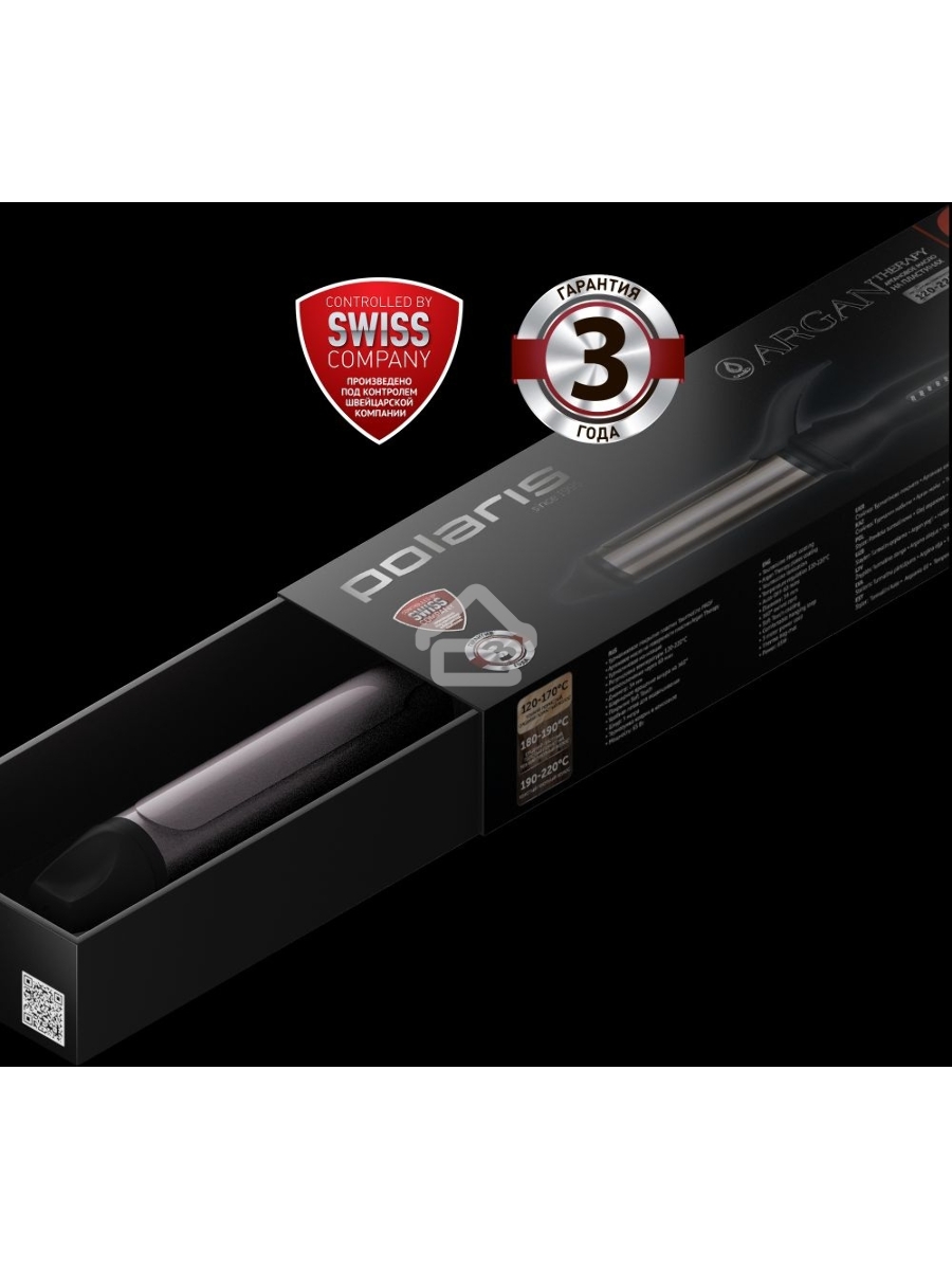 Щипцы Polaris PHS-3410TAi Argan Therapy PRO турмалиновое
