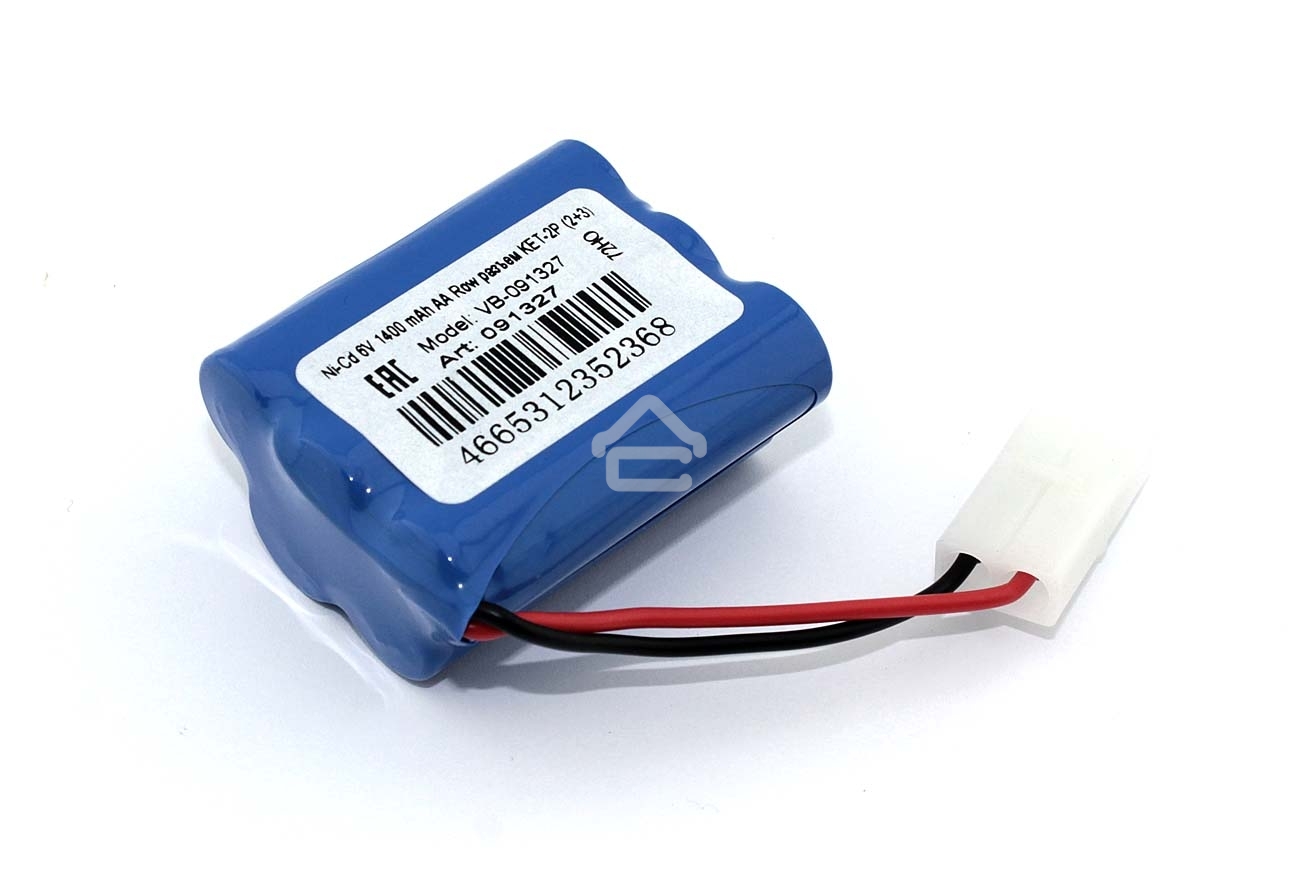 Портативный аккумулятор Ni-Cd 6V 1400 mAh AA Row разъем KET-2P (2+3)