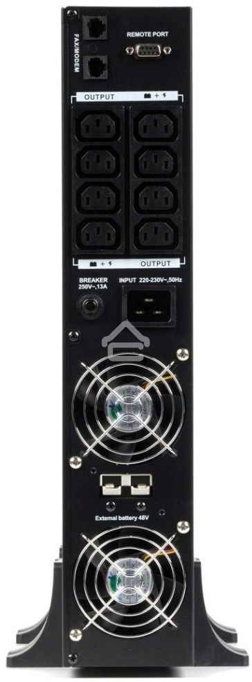 Источник бесперебойного питания ИБП Бастион RAPAN-UPS 3000 RACK+4x9Ah (2100 Вт, Line-interactive, встроенные АКБ 6 шт.x 9Ah) 8960