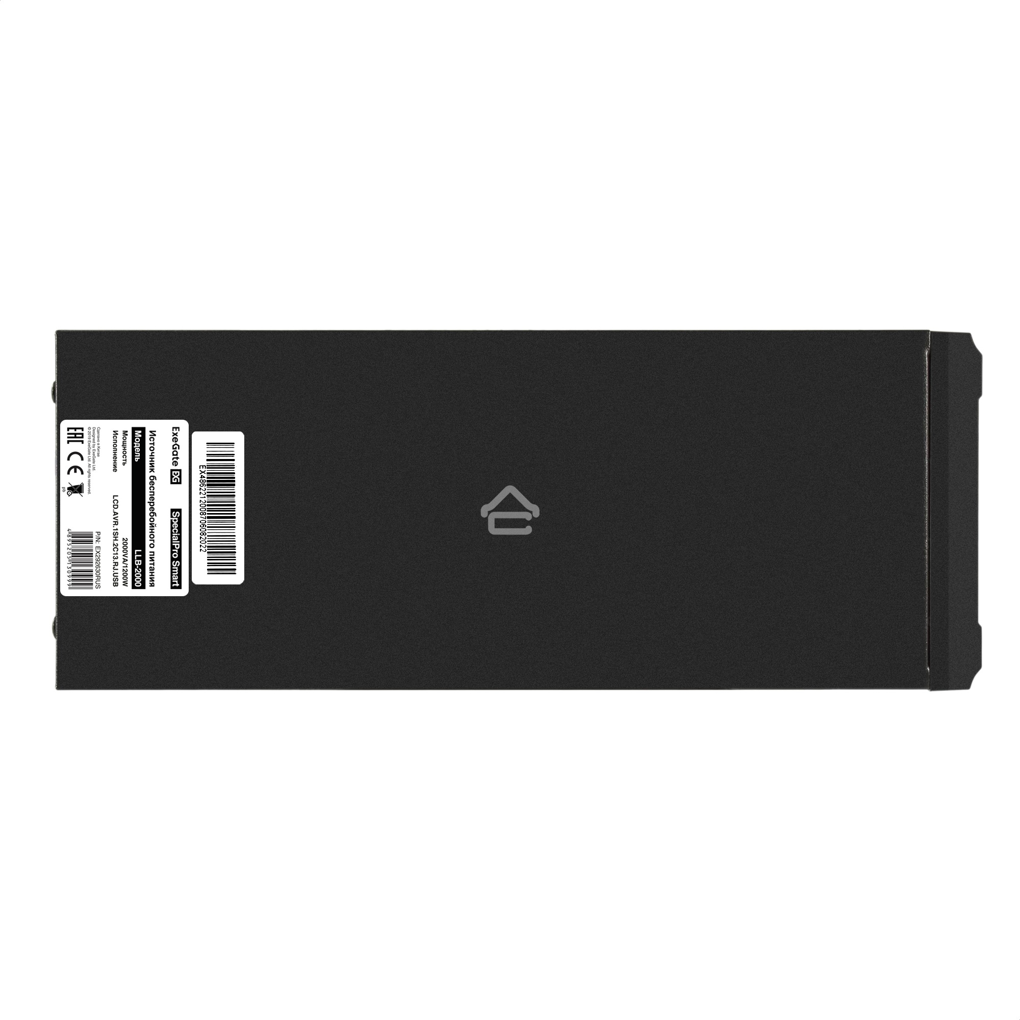 Источник бесперебойного питания ExeGate EX292630RUS SpecialPro Smart LLB-2000.LCD.AVR.1SH.2C13.RJ.USB <2000VA/1200W, LCD, AVR, 1*Schuko+2*C13,RJ45/11,USB, металлический корпус, Black>