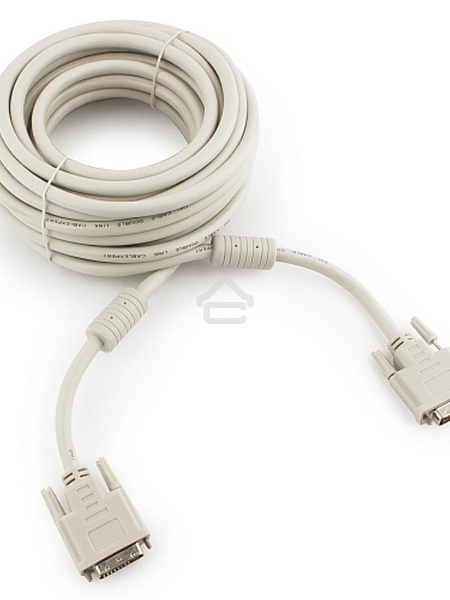 Кабель DVI-D dual link Gembird/Cablexpert CC-DVI2-10M, 25M/25M, 10м, экран, феррит.кольца, пакет