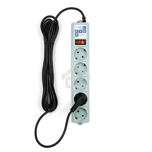 Сетевой фильтр Powercube SPG-B-15 5 м, 5 розеток, серый, коробка