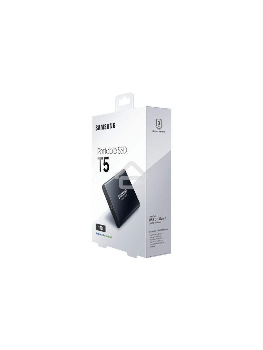 Внешний твердотельный накопитель SSD 1TB Samsung T5 (Up to 540Mb/s, USB 3.1 Type-C) (MU-PA1T0B/WW)